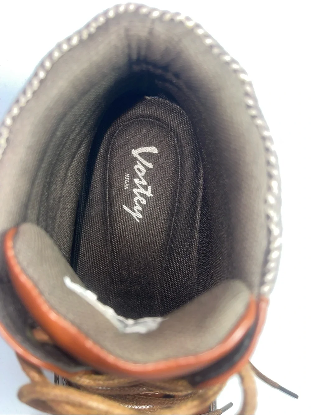 Vostey Brown Leather Chukka Wingtip Boots